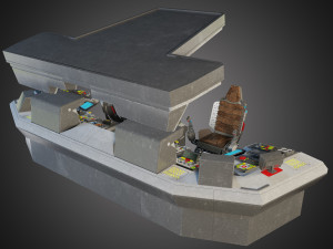 spaceship bridge interior 3D मॉडल