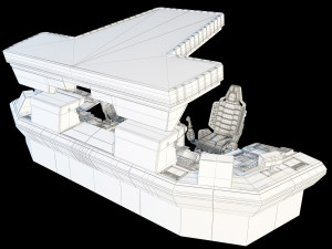 spaceship bridge interior 3D मॉडल