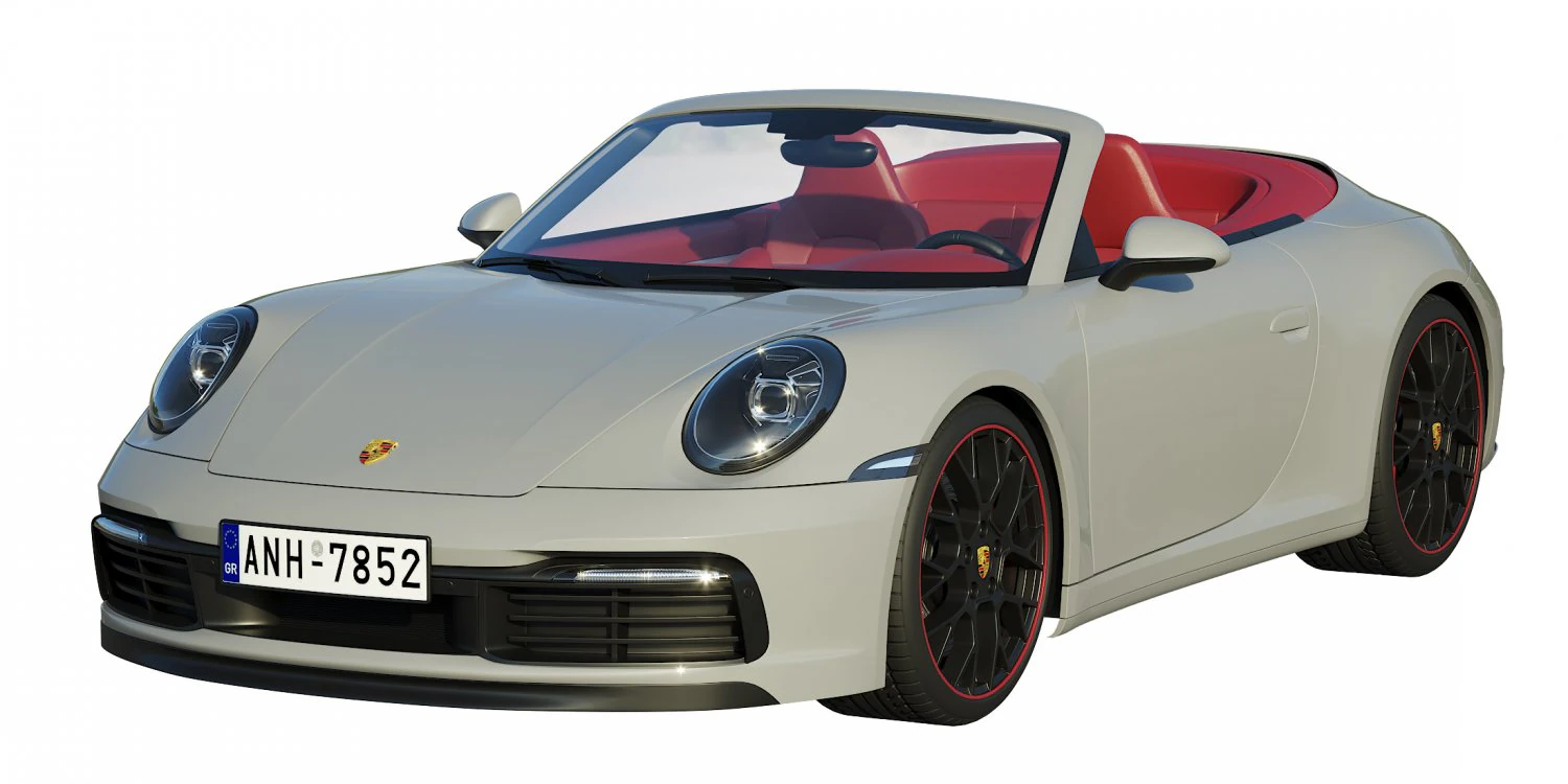 porsche 911 carrera cabriolet 2019 3D Model .c4d .max .obj .3ds .fbx .stl .blend