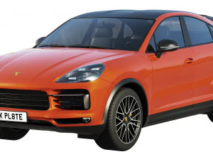porsche cayenne coupe turbo 2019 3D Model