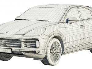 porsche cayenne coupe turbo 2019 Modello 3D