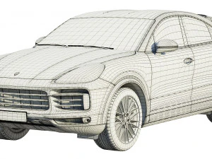 porsche cayenne coupe turbo 2019 3D Model