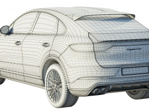 porsche cayenne coupe turbo 2019 Modello 3D