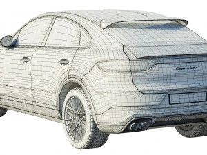 porsche cayenne coupe turbo 2019 3D Model