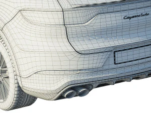 porsche cayenne coupe turbo 2019 3D Model