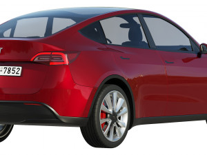 tesla model y 2020 Model 3D