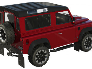 land rover defender works v8 3D 模型