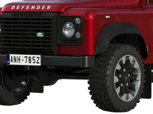 Land Rover Defender работает v8 3D Модель