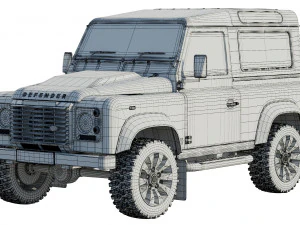 Land Rover Defender работает v8 3D Модель