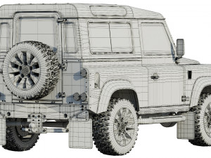 land rover defender works v8 3D 模型