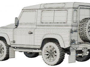 land rover defender works v8 3D 模型