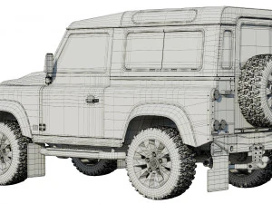 Land Rover Defender работает v8 3D Модель