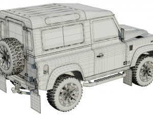 land rover defender works v8 3D 模型