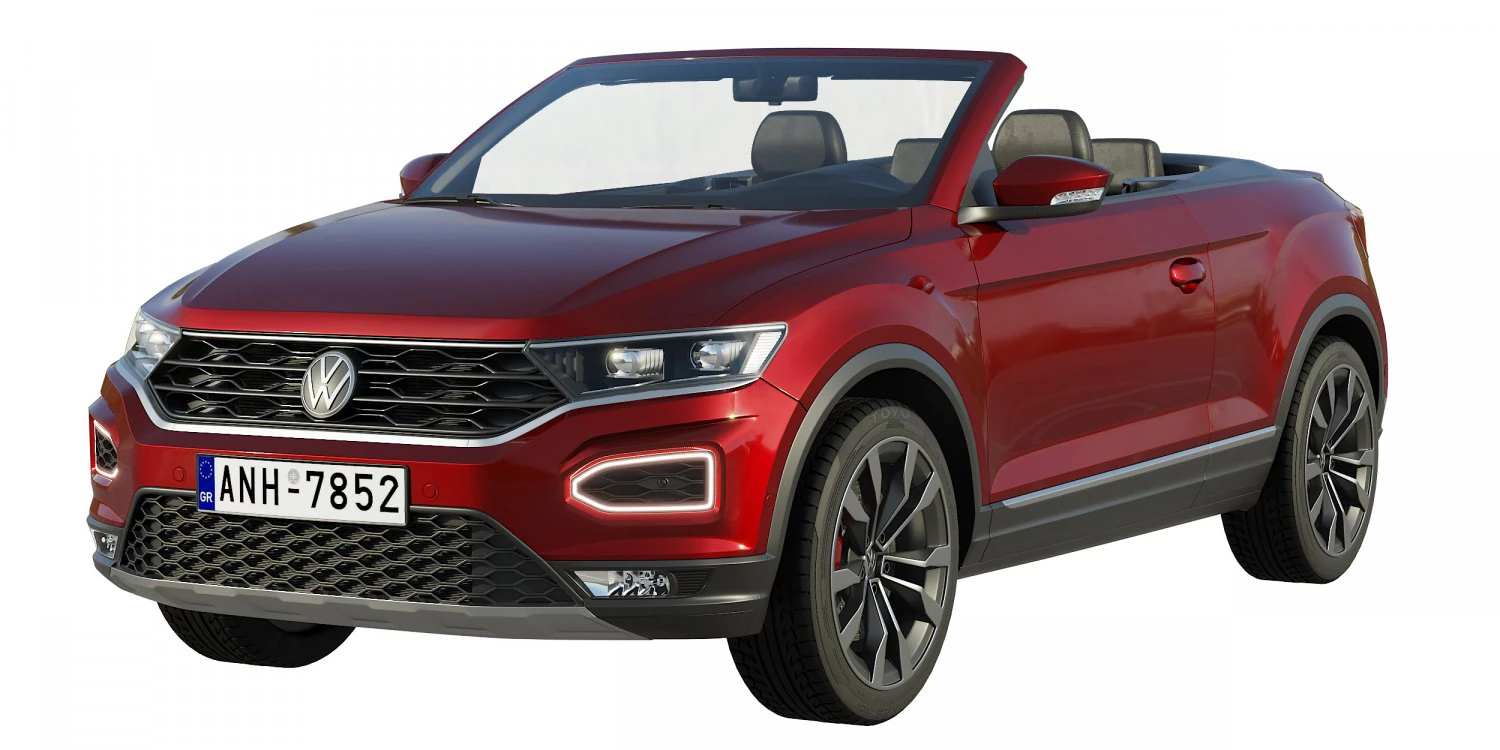 volkswagen t-roc cabriolet 3D Model .c4d .max .obj .3ds .fbx .stl .blend 