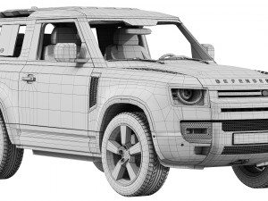 land rover defender 90 2020 Modelo 3D
