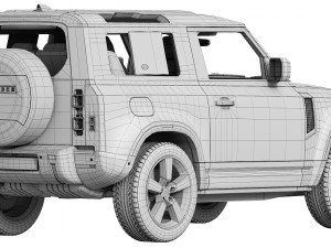 land rover defender 90 2020 Modelo 3D