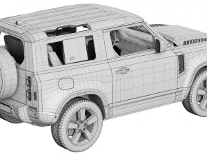 land rover defender 90 2020 Modelo 3D