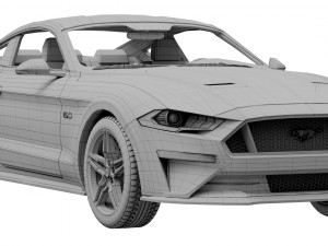 ford-mustang gt 2020 3D Model