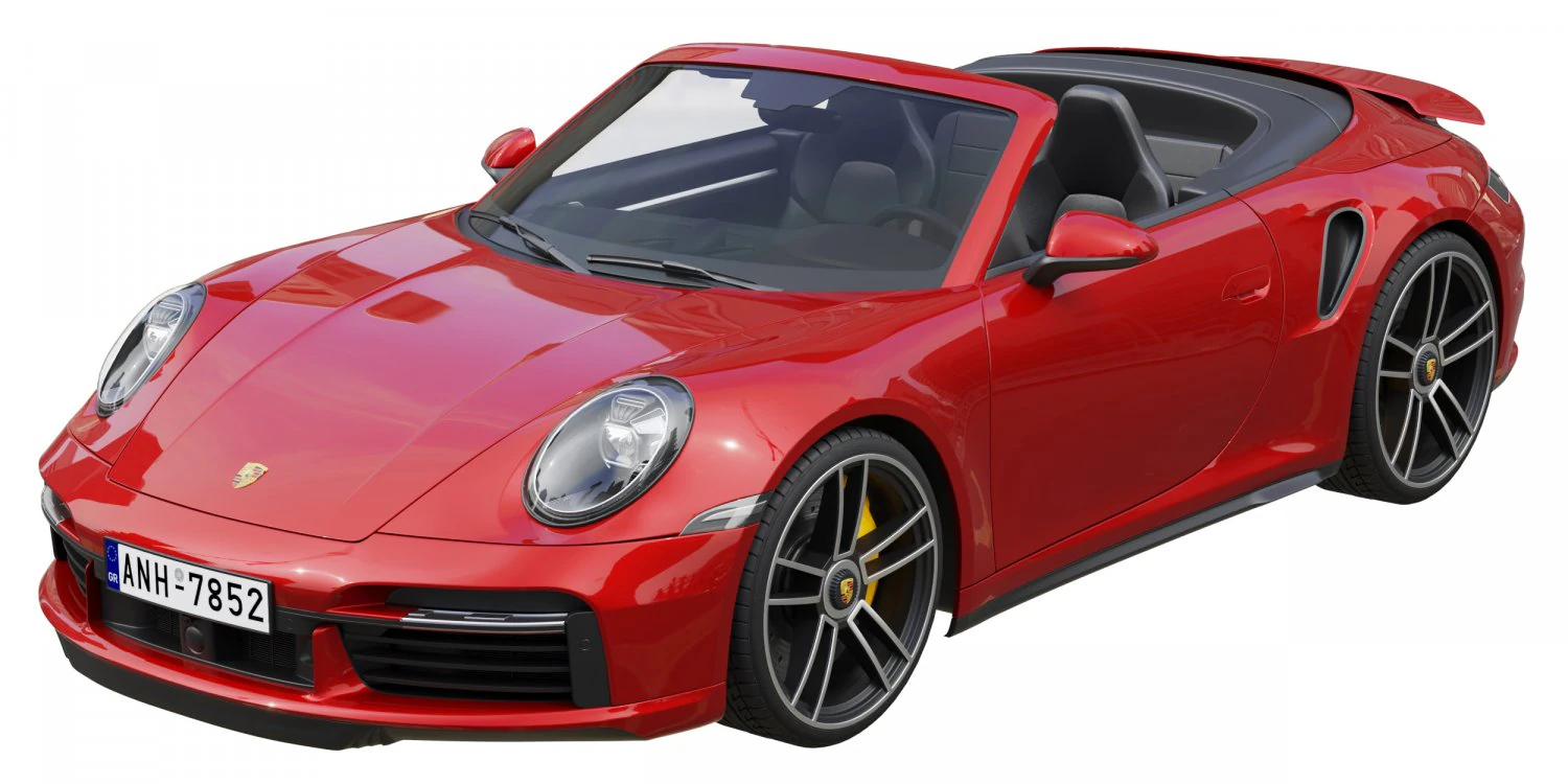 porsche 911 turbo s cabriolet 2021 3D Model .c4d .max .obj .3ds .fbx .stl .blend 