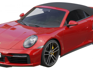 porsche 911 turbo s cabriolet 2021 3D Модель