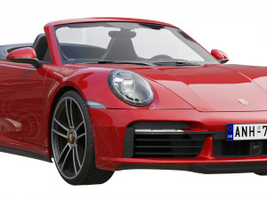 porsche 911 turbo s cabriolet 2021 3D Модель