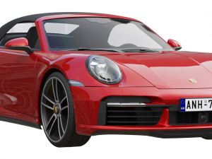 porsche 911 turbo s cabriolet 2021 3D Модель