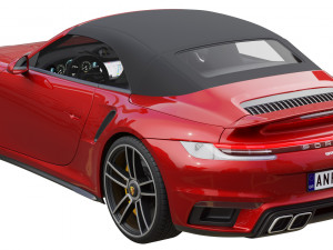 porsche 911 turbo s cabriolet 2021 3D Модель