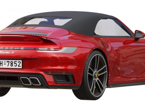porsche 911 turbo s cabriolet 2021 3D Модель