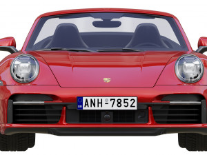 porsche 911 turbo s cabriolet 2021 3D Модель