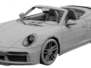 porsche 911 turbo s cabriolet 2021 3D Модель