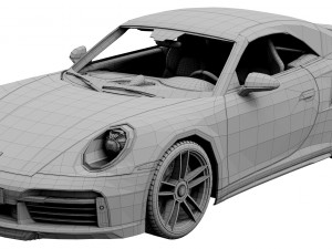 porsche 911 turbo s cabriolet 2021 3D Модель