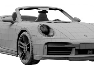 porsche 911 turbo s cabriolet 2021 3D Модель