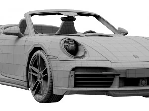 porsche 911 turbo s cabriolet 2021 3D Model
