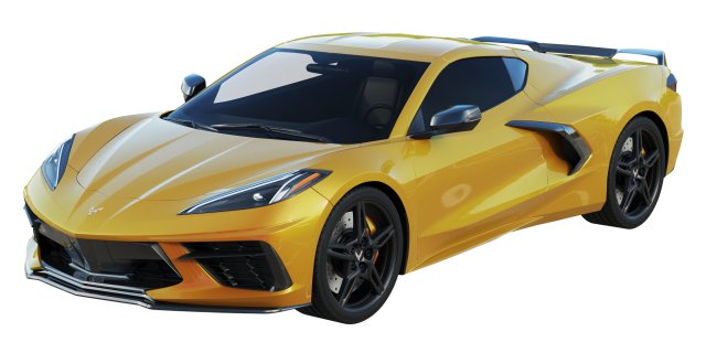 chevrolet corvette c8 2020 stingray 3D Model .c4d .max .obj .3ds .fbx .stl .blend 