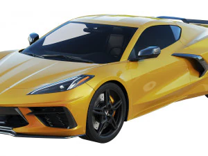 chevrolet corvette c8 2020 płaszczka Model 3D