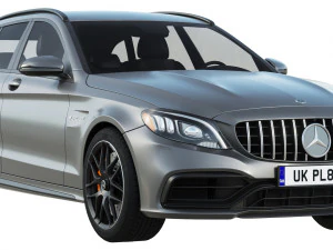 mercedes benz c63 amg station wagon Modello 3D