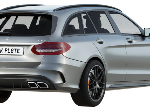mercedes benz c63 amg estate 3D 模型