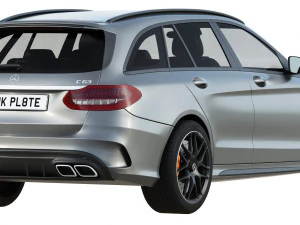 mercedes benz c63 amg station wagon Modello 3D
