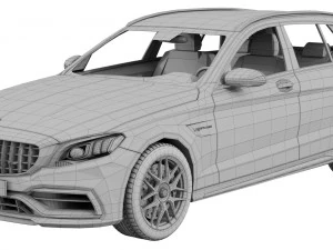 mercedes benz c63 amg station wagon Modello 3D