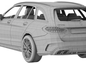 mercedes benz c63 amg station wagon Modello 3D
