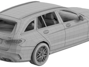 mercedes benz c63 amg station wagon Modello 3D