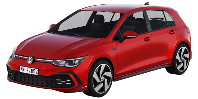 volkswagen golf gti 5-door 2020 3D Model .c4d .max .obj .3ds .fbx .stl .blend 