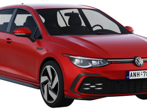 volkswagen golf gti 5-door 2020 3D Model