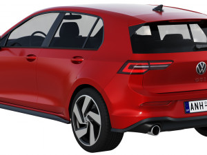 volkswagen golf gti 5-door 2020 3D Model