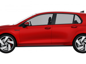volkswagen golf gti 5-door 2020 3D Model