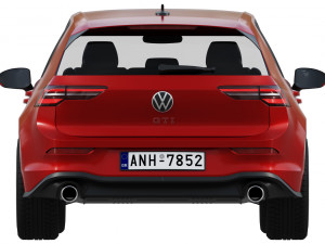 volkswagen golf gti 5-door 2020 3D Model