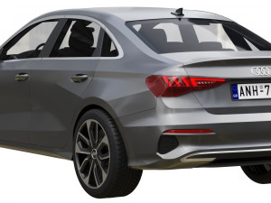 audi a3 limousine 2021 3Dモデル