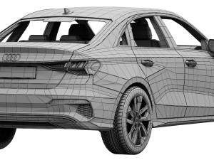 audi a3 limousine 2021 3Dモデル