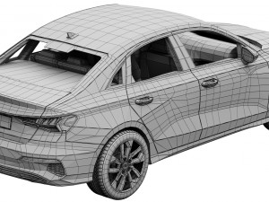 audi a3 limousine 2021 3Dモデル