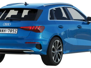 audi a3 sportback 2021 3D Model